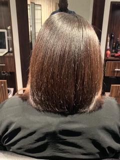 View Natural Hair, Hair Texture, 3B, Haircut, Layers, Shoulder Length Hair, Hair Length, Blowout, Women's Hair, Straight, Hairstyle - Jason Lamar, New York, NY