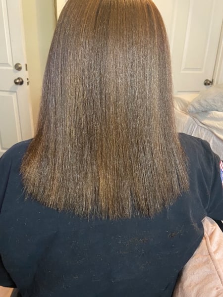 Image of  Women's Hair, Blowout, Hair Length, Medium Length, Natural, Hairstyles, Straight, 3A, Hair Texture, Silk Press, Permanent Hair Straightening