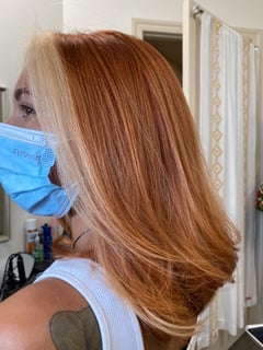 View Hair Color, Blowout, Color Correction, Blonde, Red, Hair Length, Women's Hair - Ashley Barrera, Redondo Beach, CA