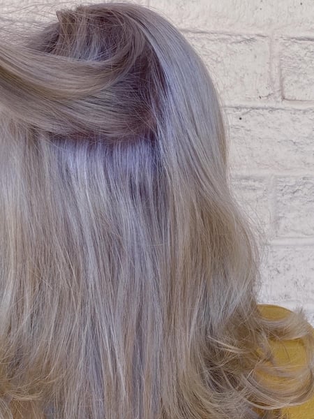 Image of  Women's Hair, Blowout, Hair Color, Blonde, Color Correction, Medium Length, Hair Length