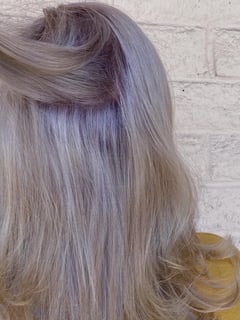 View Women's Hair, Hair Length, Medium Length, Color Correction, Blonde, Hair Color, Blowout - Janae Doe, Los Angeles, CA