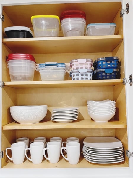Image of  Professional Organizer, Kitchen Organization, Food Pantry, Kitchen Drawers, Tupperware, Kitchen Shelves