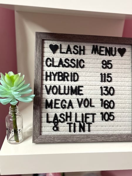 Image of  Classic, Lash Type, Eyelash Extensions, Lashes, Hybrid, Volume, Mega Volume, Lash Lift, Lash Tint