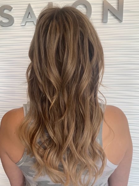 Image of  Women's Hair, Balayage, Hair Color, Foilayage, Beachy Waves, Hairstyles, Hair Extensions