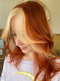 View Women's Hair, Hair Color, Fashion Color, Red, Shoulder Length, Hair Length, Layered, Haircuts, Beachy Waves, Hairstyles - Jennifer Wilson, Florence, AL