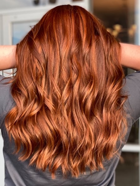Image of  Women's Hair, Hair Length, Blowout, Hair Color, Balayage, Color Correction, Foilayage, Highlights, Haircuts, Hair Extensions, Hairstyles, Permanent Hair Straightening, Hair Restoration, Beachy Waves, Layered, Ombré, Blonde, Full Color