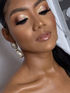 View Makeup, Gold, Colors, Glitter, Glam Makeup, Look, Light Brown, Skin Tone - Olabisi , New York, NY