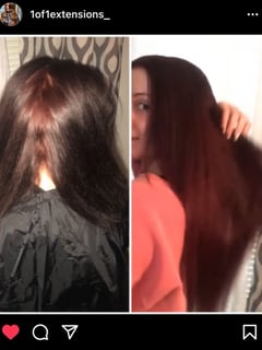 View Hair Extensions, Red, Straight, Women's Hair, Hairstyle, Hair Color - Pranvera Sadiku, Snellville, GA