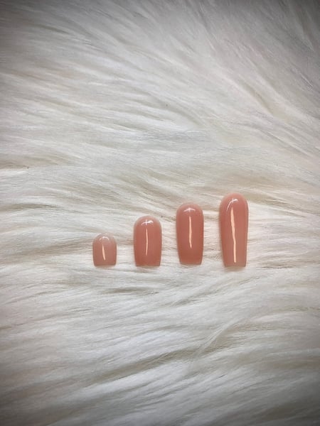 Image of  Nail Length, Nails, Medium, Short, Long, XL, Nail Style, Pink, Nail Color, Manicure, Acrylic, Nail Finish, Gel, Square, Nail Shape