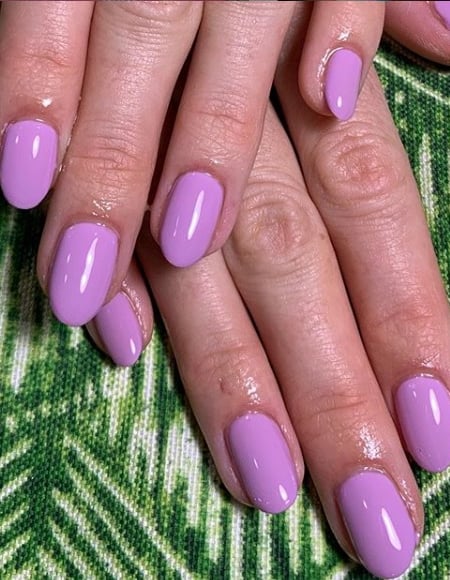 Image of  Nails, Purple, Nail Color, Gel, Nail Finish, Medium, Nail Length, Almond, Nail Shape
