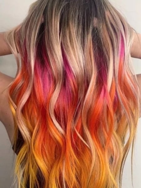 Image of  Women's Hair, Balayage, Hair Color, Fashion Color, Long, Hair Length, Layered, Haircuts, Beachy Waves, Hairstyles