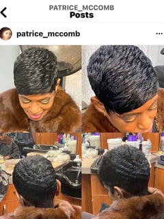 View Women's Hair, Short Ear Length, Hair Length, Pixie, Short Chin Length, Black, Hair Color - Patrice Mccomb, Memphis, TN