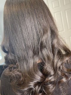 View Black, Smoothing , Silk Press, Haircut, Curly, Hair Length, Long Hair (Upper Back Length), Hair Color, Women's Hair - Tomika Bright, Stockbridge, GA