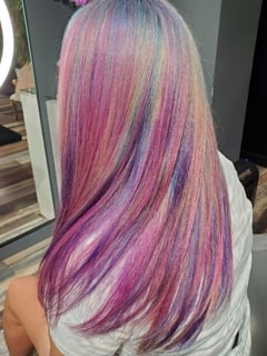 View Hair Color, Blowout, Hair Length, Long, Highlights, Fashion Color, Women's Hair - Jenell, Long Beach, CA