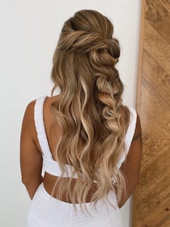 View Beachy Waves, Hair Extensions, Curls, Bridal Hair, Braid (Boho Chic), Hairstyle, Women's Hair - Naomi Serrano, San Diego, CA