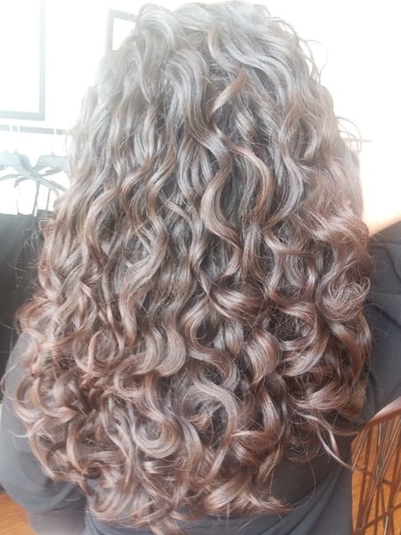 Image of  Women's Hair, Hair Length, Long, Coily, Haircuts, Curly, Layered, Curly, Hairstyles, Natural, Hair Texture, 3A, 3B, 4A, 3C, 4B, 4C