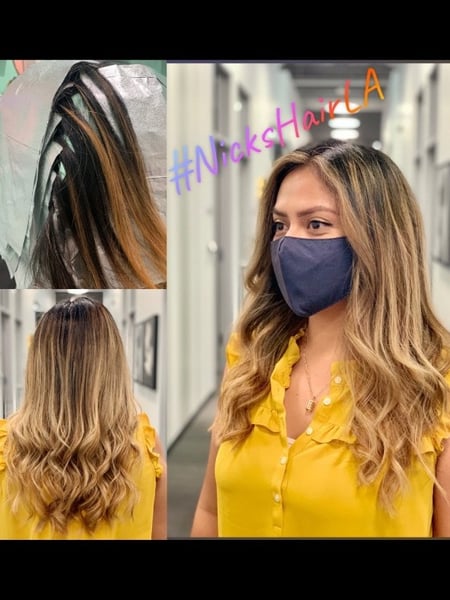 Image of  Women's Hair, Hair Color, Balayage, Blonde, Foilayage, Highlights, Long, Hair Length, Layered, Haircuts, Beachy Waves, Hairstyles, Curly, Blowout