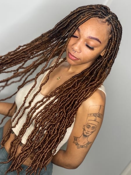 Image of  Hair Texture, 3B, 3C, 4A, 4B, 4C, Natural, Braids (African American), Protective, Locs, Women's Hair, Hairstyles