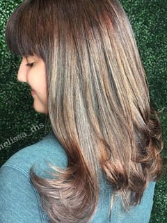 View Women's Hair, Color Correction, Hair Color, Medium Length, Hair Length, Layered, Haircuts, Wigs, Hairstyles - Melissa Flores, San Jose, CA