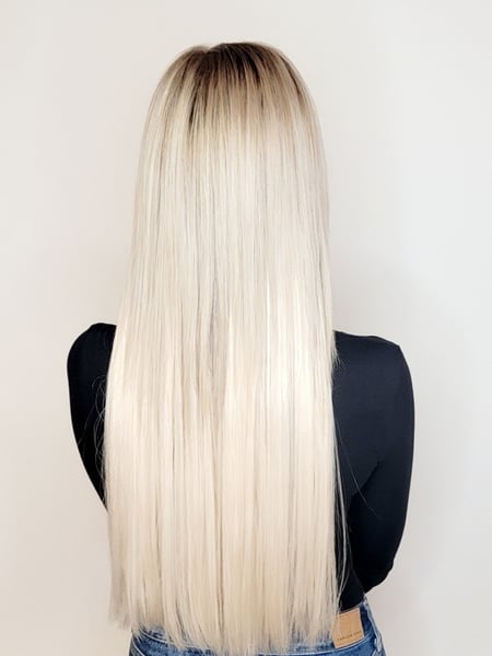 Image of  Women's Hair, Blonde, Hair Color, Medium Length, Hair Length, Hair Extensions, Hairstyles