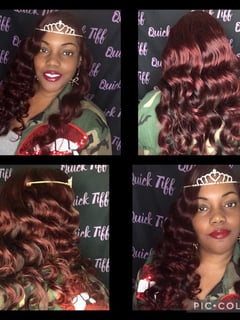 View Women's Hair, Full Color, Hair Color, Highlights, Long, Hair Length, Weave, Hairstyles, Beachy Waves - Tiffany Dingleel, Baltimore, MD