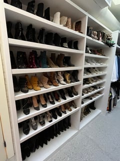 View Shoe Shelves, Professional Organizer, Closet Organization - Julia Pinsky, Beverly Hills, CA