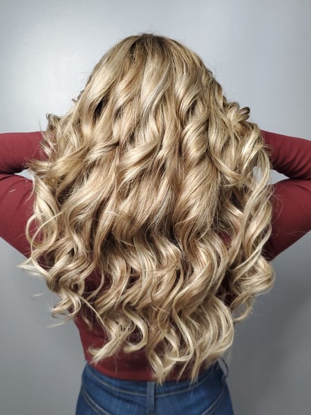 Image of  Women's Hair, Hair Color, Color Correction, Foilayage, Highlights, Long, Hair Length, Layered, Haircuts, Curly, Hairstyles, Hair Extensions
