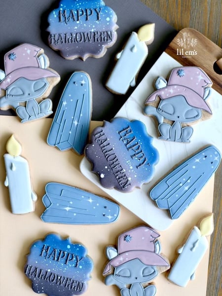 Image of  Cookies, Occasion, Color, Blue, Pink, Purple, Theme, Characters, Halloween