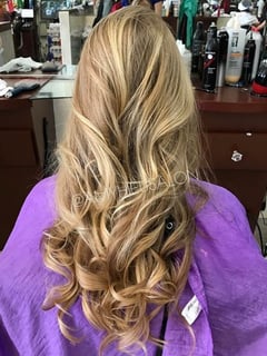 View Layered, Women's Hair, Blonde, Hair Color, Full Color, Long, Hair Length, Haircuts, Beachy Waves, Hairstyles - Amy Hieu, Houston, TX