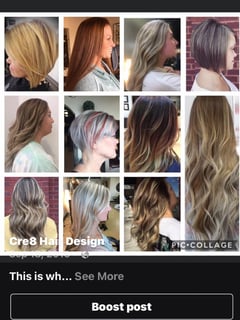 View Full Color, Highlights, Bangs, Hair Color, Bob, Haircut, Women's Hair, Layers, Blunt (Women's Haircut), Red, Blowout, Brunette Hair, Foilayage, Blonde, Black, Color Correction - Ashley Tucker, Acworth, GA