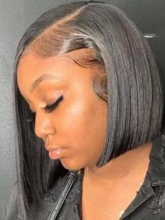 View Hair Length, Women's Hair, Black, Hair Color, Short Ear Length - Angel Curtis, Gainesville, FL