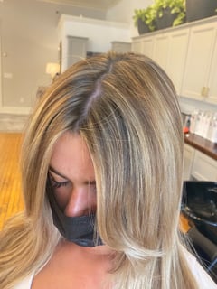 View Balayage, Hair Color, Blowout, Women's Hair, Highlights, Foilayage, Full Color, Blonde - Madeline Egan, Kingston, MA