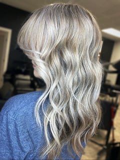 View Highlights, Hair Color, Women's Hair, Balayage, Blonde, Silver, Foilayage, Color Correction - Brittany Shadle, New Caney, TX