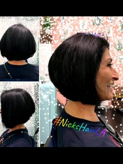 View Women's Hair, Short Chin Length, Hair Length, Blunt, Haircuts, Bob, Straight, Hairstyles - Nickolas Teague, Burbank, CA