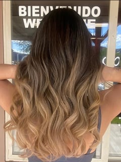 View Layered, Haircuts, Women's Hair, Blowout, Natural, Hairstyles, Ombré, Hair Color, Foilayage, Long, Hair Length - Karla Sandoval, Gypsum, CO