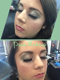 View Makeup, Fair, Skin Tone, Evening, Look, Glam Makeup, Black, Colors, Brown, Green, Gold - Ashley Barnhart, Sterling Heights, MI