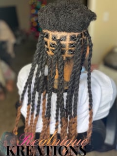 View Women's Hair, Natural Hair, Locs, Protective Styles (Hair), Hairstyle, Hair Extensions, Ombré, Hair Color, Highlights - Najah Bourne, Concord, NC