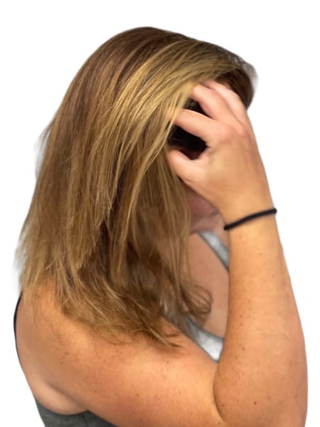 Image of  Women's Hair, Brunette, Hair Color, Highlights, Shoulder Length, Hair Length
