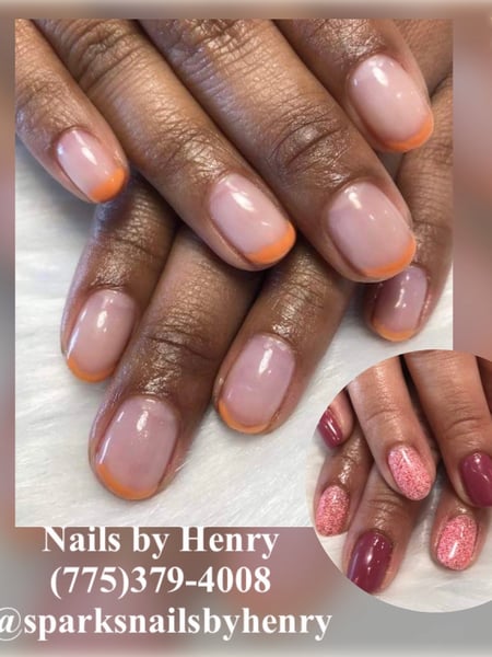 Image of  Short, Nail Length, Nails, French Manicure, Nail Style, Clear, Nail Color, Manicure, Nail Finish, Gel