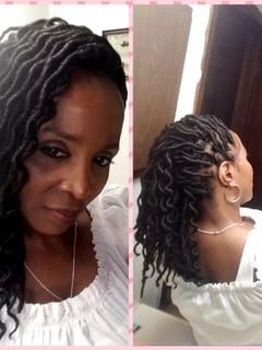 View Women's Hair, Locs, Haircuts, Curly, Protective, Weave, Natural, Hair Extensions, Hairstyles, Braids (African American), Shoulder Length, Hair Length - Robyn Berry, Las Vegas, NV