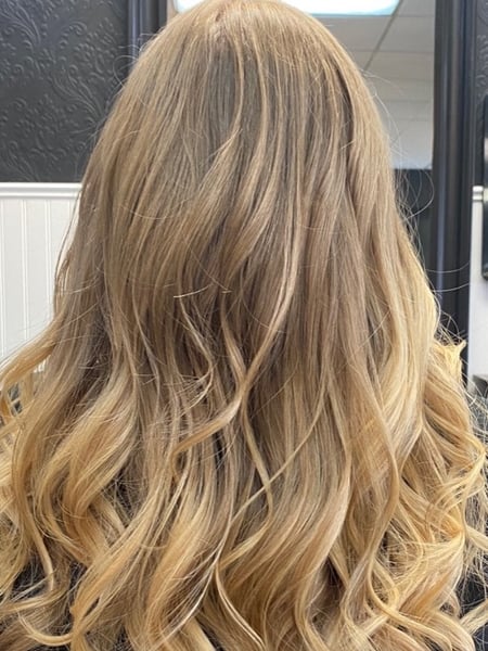 Image of  Women's Hair, Blowout, Hair Color, Balayage, Ombré, Long, Hair Length, Haircuts, Layered, Beachy Waves, Hairstyles, Curly, Hair Restoration