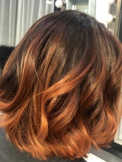 View Bob, Haircuts, Women's Hair, Layered, Blunt, Curly, Bangs, Blowout, Beachy Waves, Hairstyles, Curly, Straight, Hair Extensions, Silver, Hair Color, Red, Brunette, Foilayage, Highlights, Full Color, Color Correction, Fashion Color, Ombré, Blonde, Balayage, Long, Hair Length, Short Ear Length, Short Chin Length, Shoulder Length, Medium Length - Mari Nazaryan, Burbank, CA