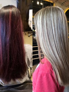 View Women's Hair, Color Correction, Hair Color, Long, Hair Length, Blunt, Haircuts - Erin Gabrick, Canfield, OH