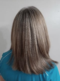 View Women's Hair, Hair Color, Brunette, Silver, Color Correction, Shoulder Length, Hair Length - Becki Kennedy, Saint Charles, IL
