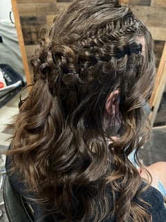 View Beachy Waves, Curly, Women's Hair, Bridal, Hairstyles, Boho Chic Braid, Hair Length, Shoulder Length - Izabella Miller, Santa Clara, CA