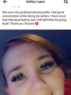 View Lashes, 3+ Weeks Post Service, Eyelash Extensions - Victoria Hernandez, New Albany, IN