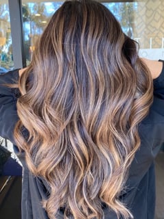 View Women's Hair, Highlights, Natural, Haircuts, Layered, Hairstyles, Beachy Waves, Full Color, Foilayage, Color Correction, Brunette, Blonde, Black, Hair Color, Balayage, Ombré, Blowout - Rosy Martinez, Corona del Mar, CA