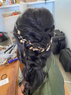 View Women's Hair, Hairstyle, Updo, Curls, Bridal Hair, Braid (Boho Chic) - Joanne Fortune, San Diego, CA