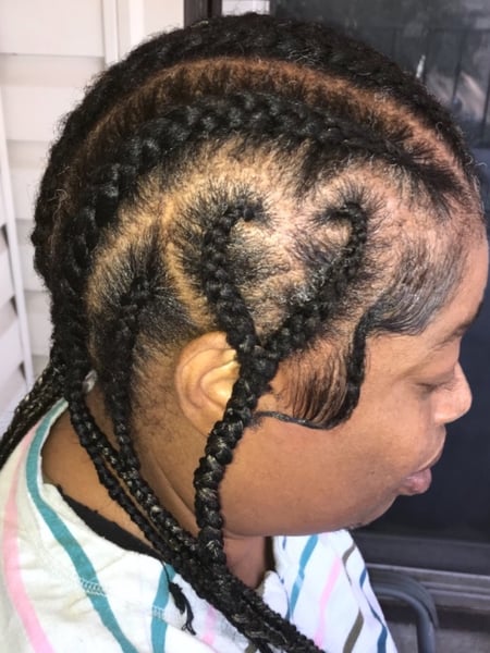 Image of  Women's Hair, Medium Length, Hair Length, Braids (African American), Hairstyles, Boho Chic Braid, Hair Extensions, Protective, 4C, Hair Texture, 4B, 4A, 3B, 3C, 3A, 2C, 2A, 2B