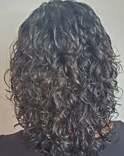 Image of  Women's Hair, Black, Hair Color, Shoulder Length, Hair Length, Curly, Haircuts, Curly, Hairstyles